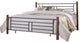 Hillsdale Raymond Metal King Bed With Wood Posts