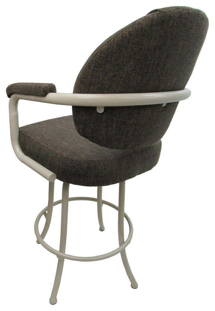 Swivel Counter Metal Pub Set - M-70 Stools 26" or 30", Sanora Brown - Beige, 26", Crackle Glass