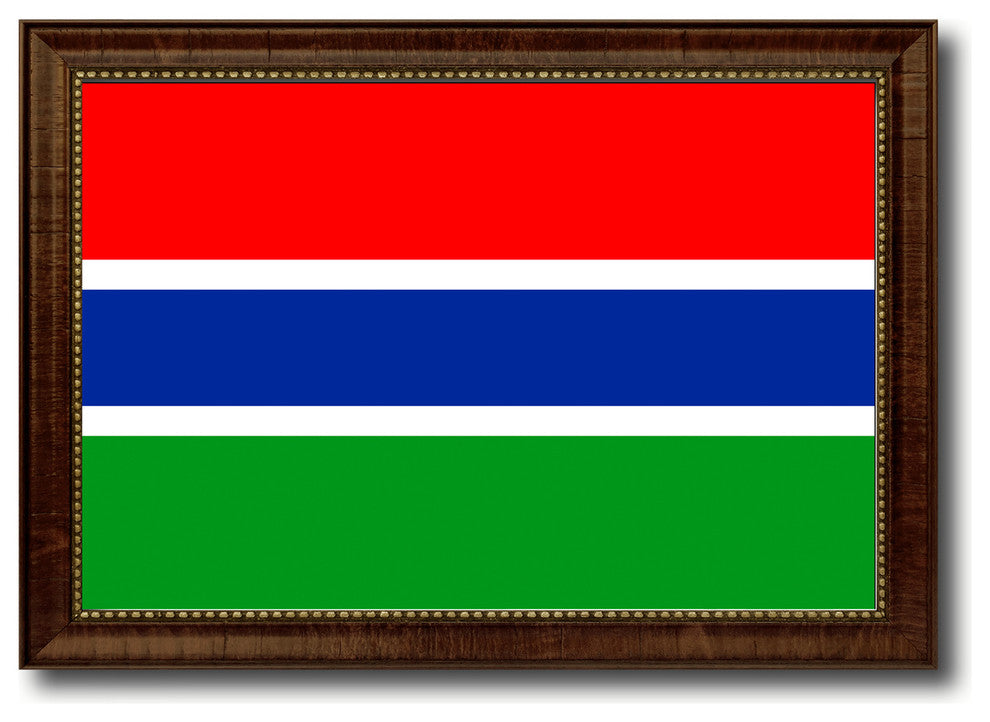 Gambia Country Flag Canvas Print, 15"x21"