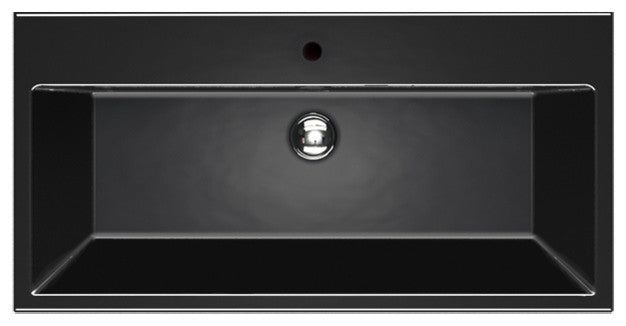 Catalano 110ZENE-1 Zero Pressure-Cast Fireclay Washbasin 1-Hole, Black