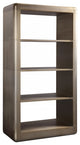 20" X 39" X 75" Gold Aluminum Engineered Wood Bookcase