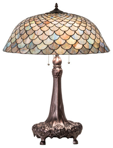 Meyda Lighting 230462 31" High Tiffany Fishscale Table Lamp