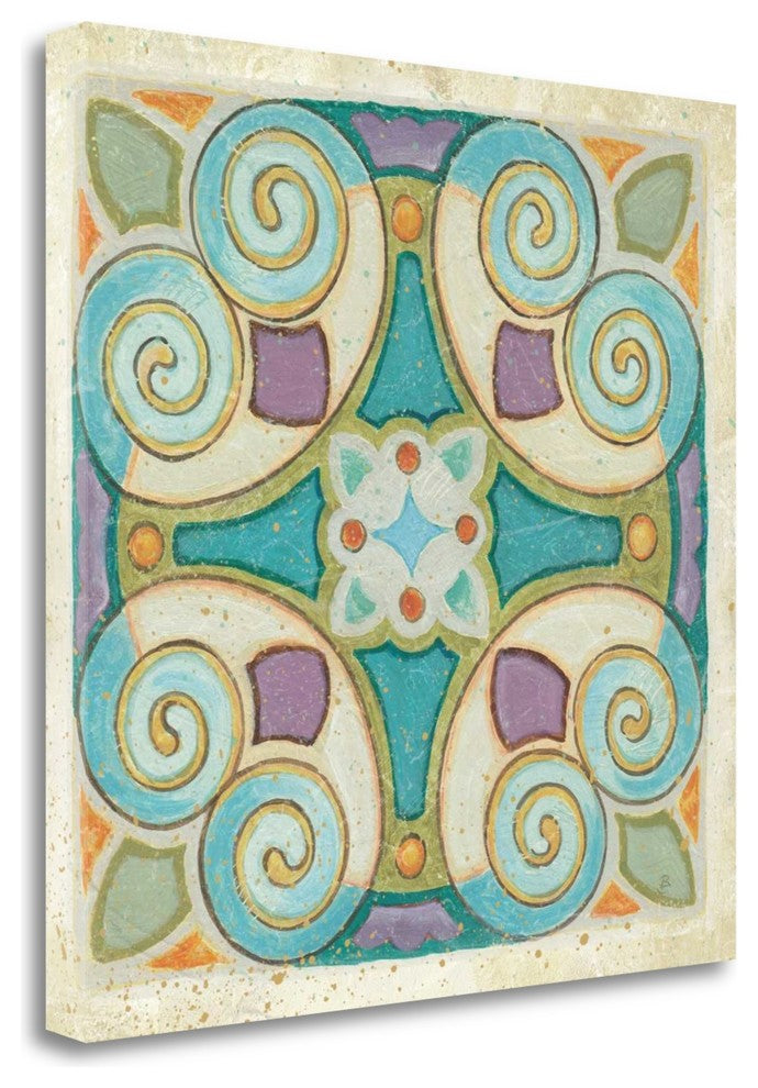 "Birds Garden Tile I" By Daphne Brissonnet, Giclee Print on Gallery Wrap Canvas