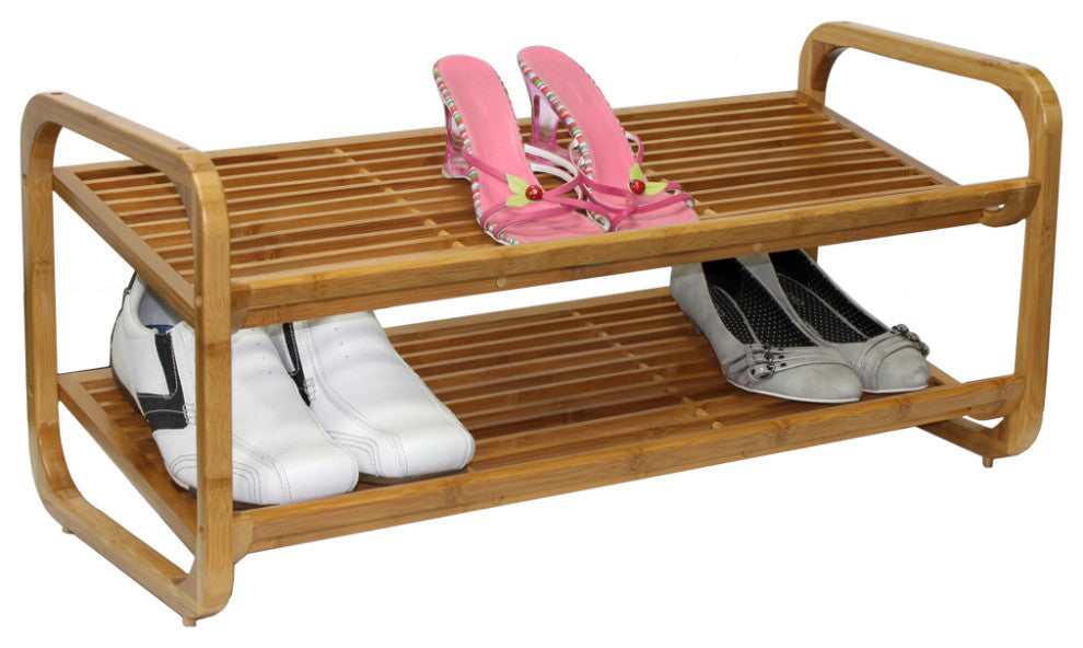 Oceanstar Bamboo Shoe Rack, 2 Tier
