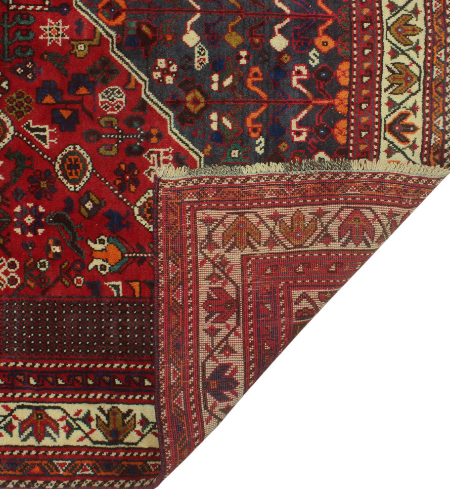 Fine Vintage Distressed M 53 Red Rug