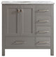 Gela Single Vanity, Gray, 36", Without Mirror