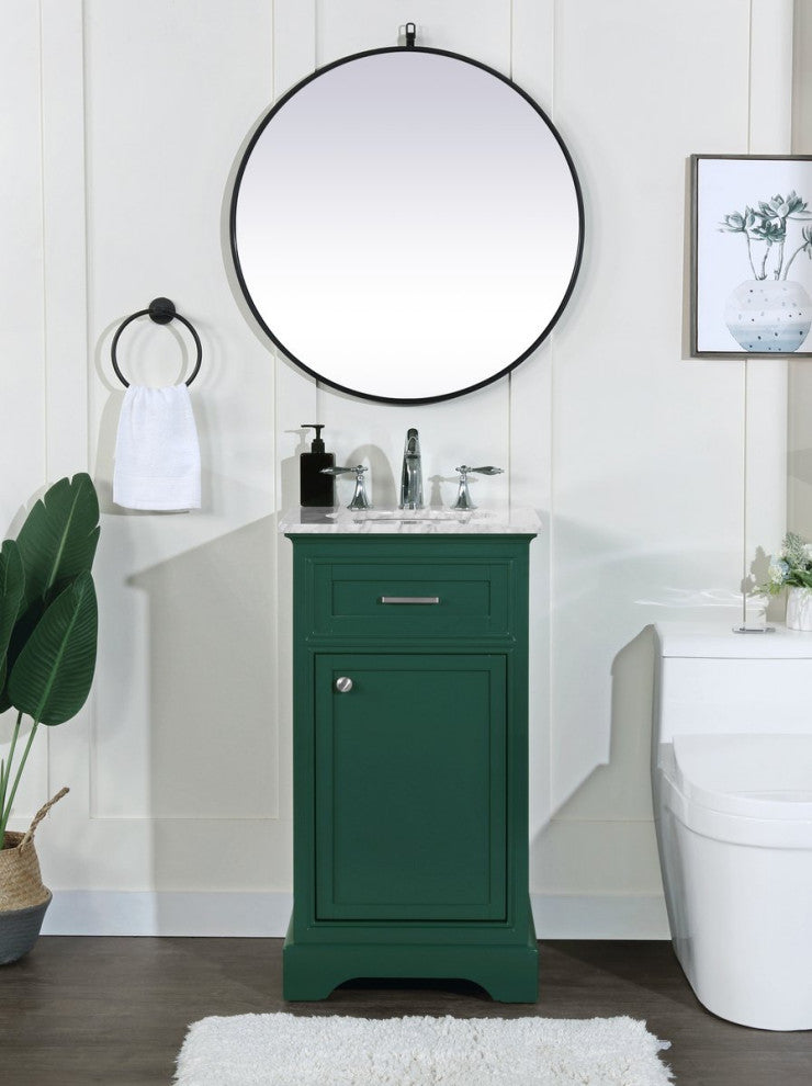 Amber Single Bathroom Vanity, Blue, Green, 19"