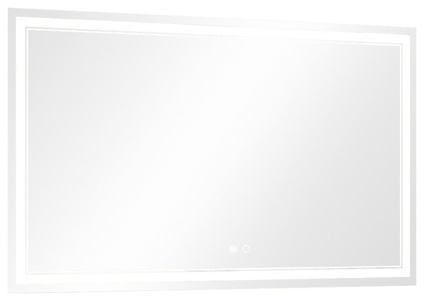 LED Bathroom Mirror, Anti-Fog Memory Dimmable IP54 Waterproof, 60"x36"