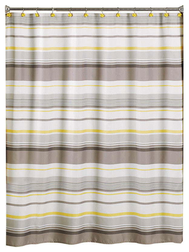 Saturday Knight Spring Garden Stripe Shower Curtain