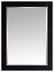 Mason 24" Mirror, Black With Gold Trim