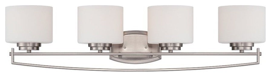 Axel 4-Light Bath Bar, Satin Platinum