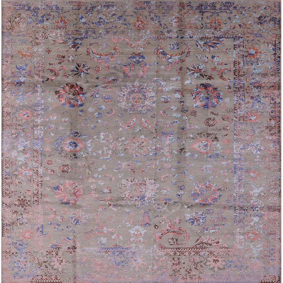 Ahgly Company Indoor Square Mid-Century Modern Area Rugs, 5' Square