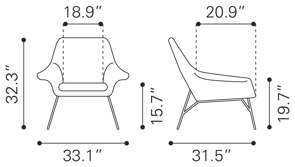 Javier Accent Chair White