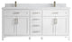 Cambridge 72 Double Sink Bath Vanity in White 1.5" Empira Quartz