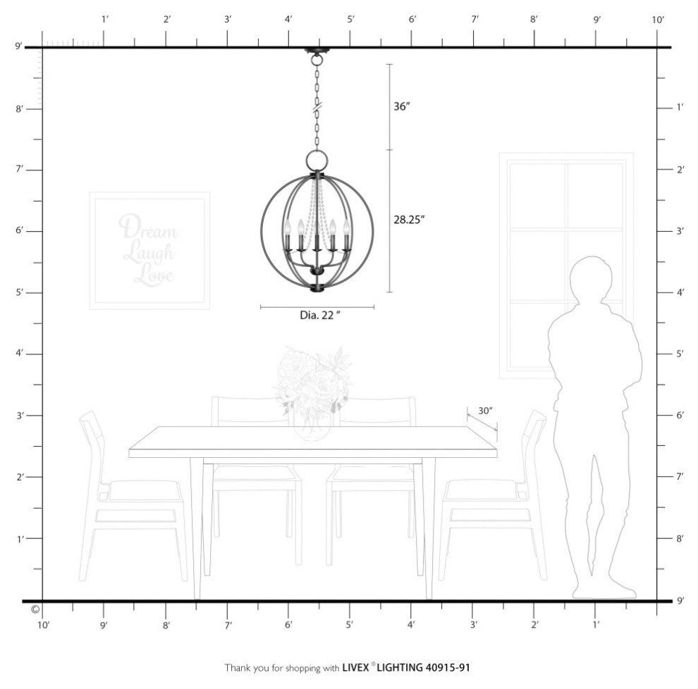 Arabella 5 Light Brushed Nickel Globe Chandelier