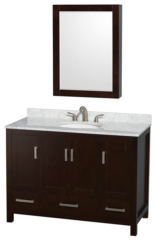 Wyndham WCS141448SESCMUNOMED Espresso 48 Inch Single Bathroom Vanity