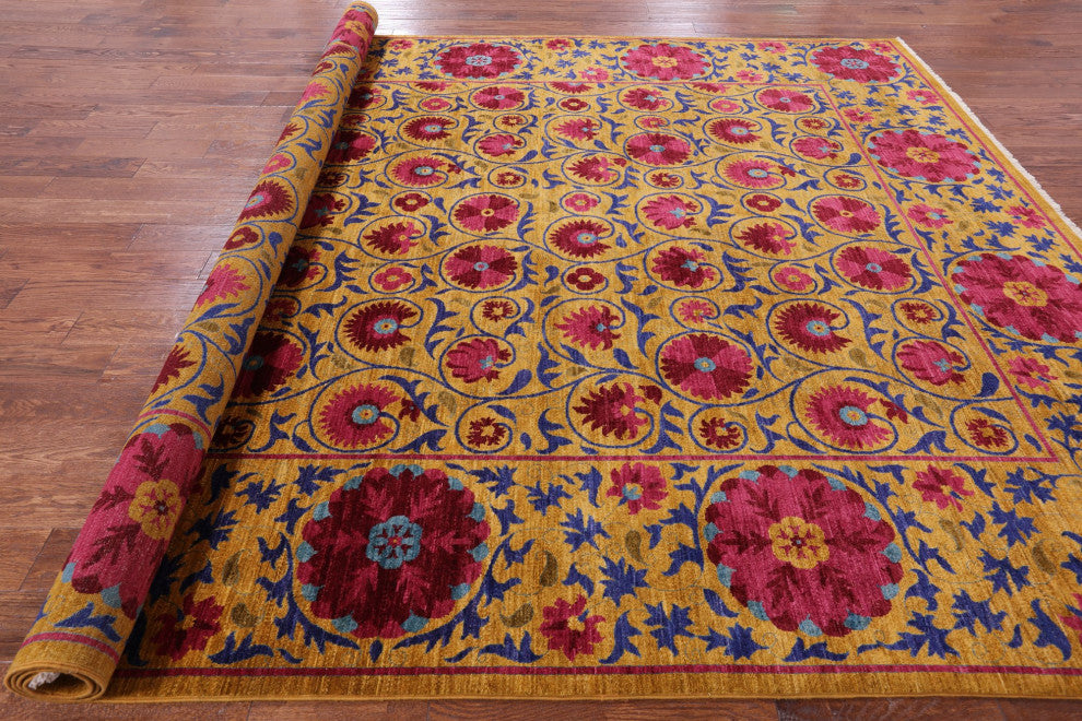 William Morris Handmade Wool Rug 9' 3" X 12' 1" Q6546