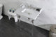 Kingston Brass LMS30MASQ8 30" Carrara Marble Console Sink, Acrylic Legs