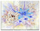 "Flowers, Leaves Watercolor Art" Glossy Metal Wall Art, 3 Panels, 36"x28"