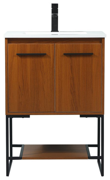 Sue 24" Single Bathroom Vanity, Teak