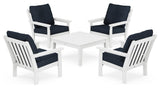 POLYWOOD Vineyard 5-Piece Deep Seating Conversation Set