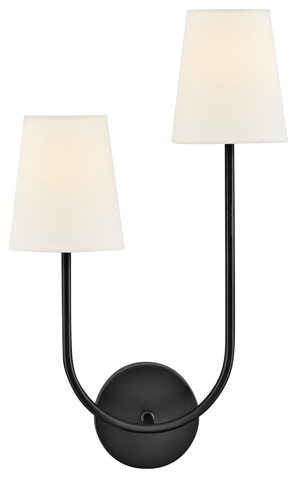 Lark Cora Large Two Light Sconce, Black