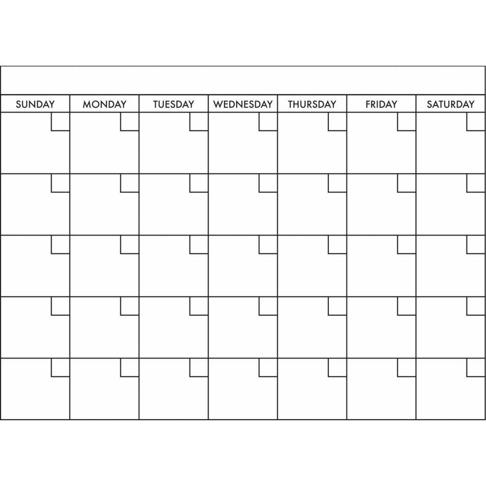 Basics Dry Erase Calendar Peel And Stick Giant Wall Decal