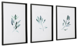 Uttermost Simple Sage Watercolor prints, 3-Piece Set