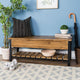 48" Open-Top Storage Bench With Shoe Shelf, Barnwood