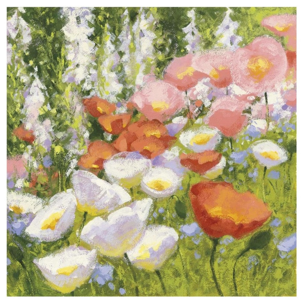"Garden Pastels II" Digital Paper Print by Shirley Novak, 42"x42"