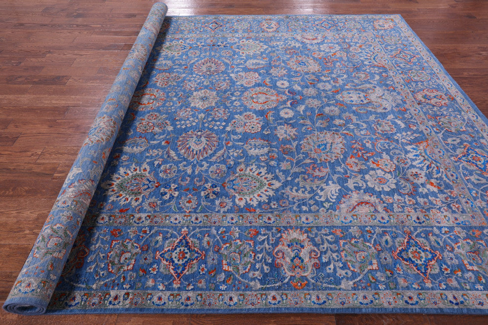 Wool and Silk Persian Handmade Rug 9' 2" X 12' 0" Q12087