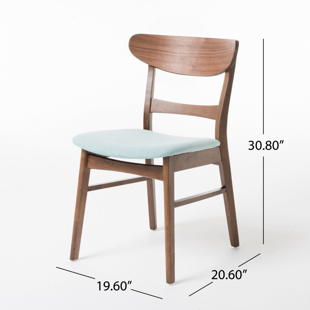 GDF Studio Mid-Century Modern 5 Piece Dining Set, Mint
