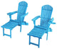 Oceanic Adirondack Chaise Foldable Chair, Sky Blue, 2 Chairs