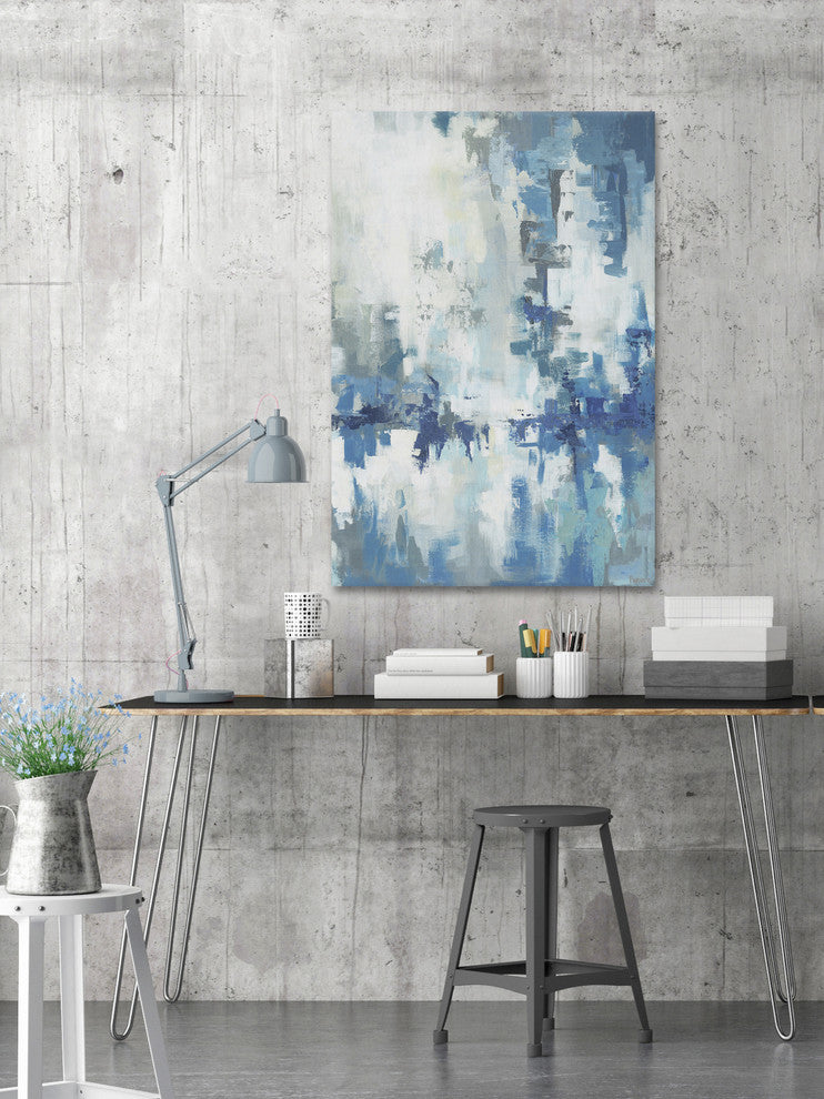 "Ultimate Blue Hues" Painting Print on Wrapped Canvas, 40"x60"
