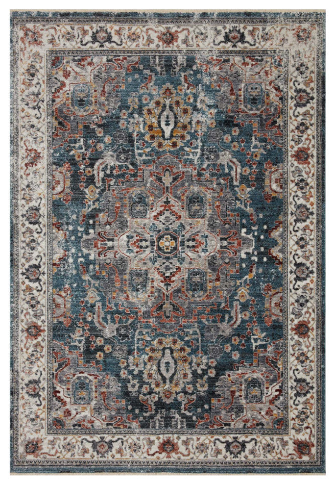 Samra SAM-04 Slate/Multi 2'3"x3'10" Area Rug