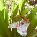 Handcrafted Copper Praying Mantis Garden Stake