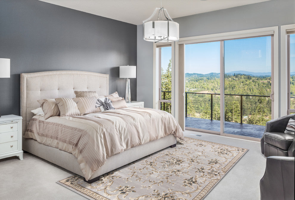 Avalon 5604 Light Gray Aubusson Rug, 7'10"x9'10"