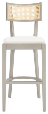 Safavieh Galway Cane Bar Stool, Grey/Natural
