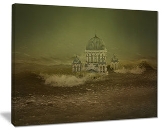 "Covered Old City" Landscape Digital Art Canvas Print