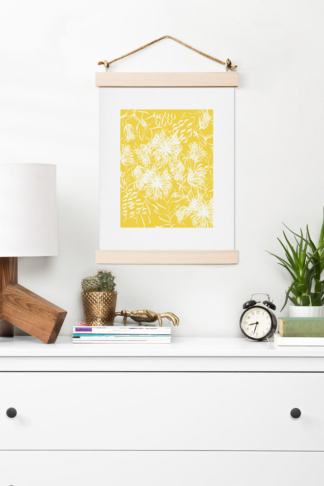 Deny Designs Vy La Bright Breezy Yellow Art Print