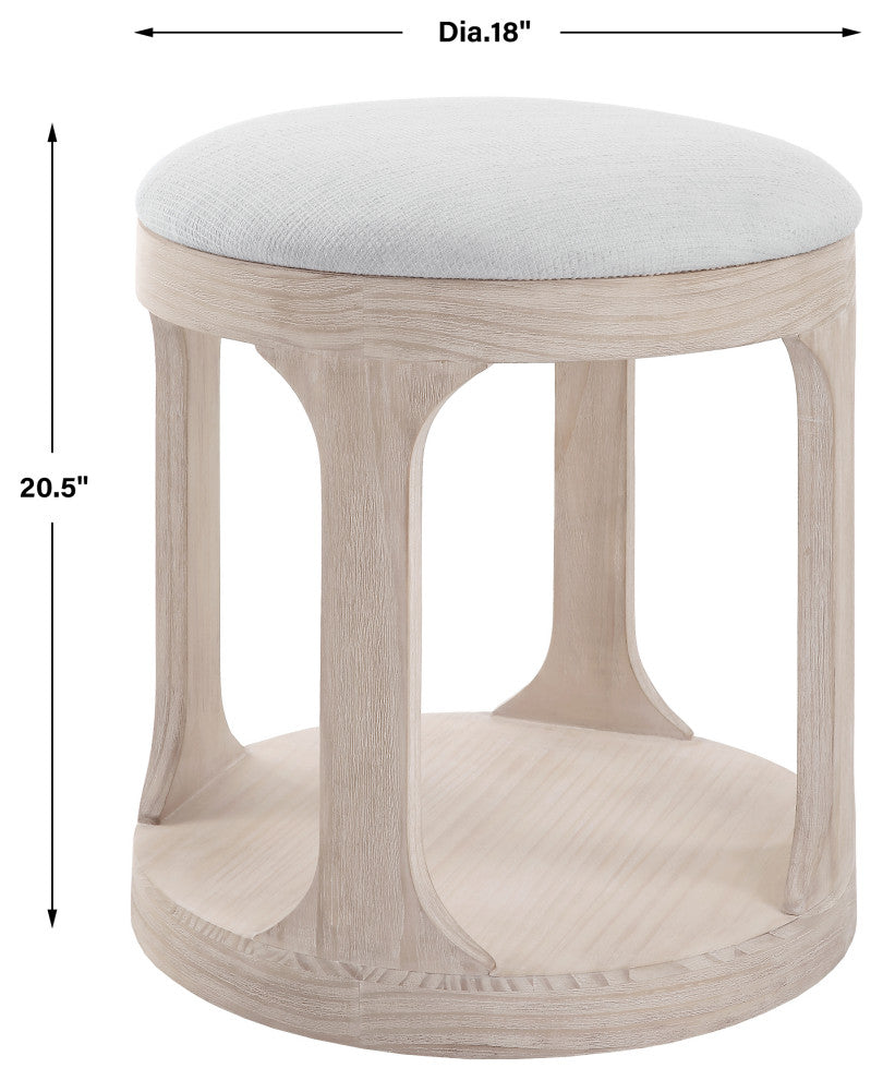 Uttermost Dennen Oak Ottoman