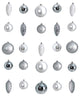 Holiday Christmas 23 Count Lux Shatterproof Ornament Set With Storage Container