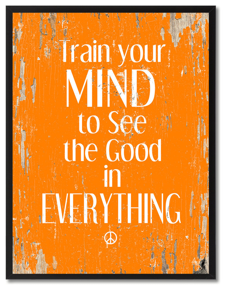 Train Your Mind  Inspirational, Canvas, Picture Frame, 13"X17"