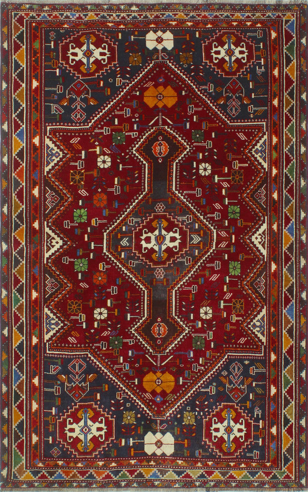 Fine Vintage Distressed Ilhom Red Rug