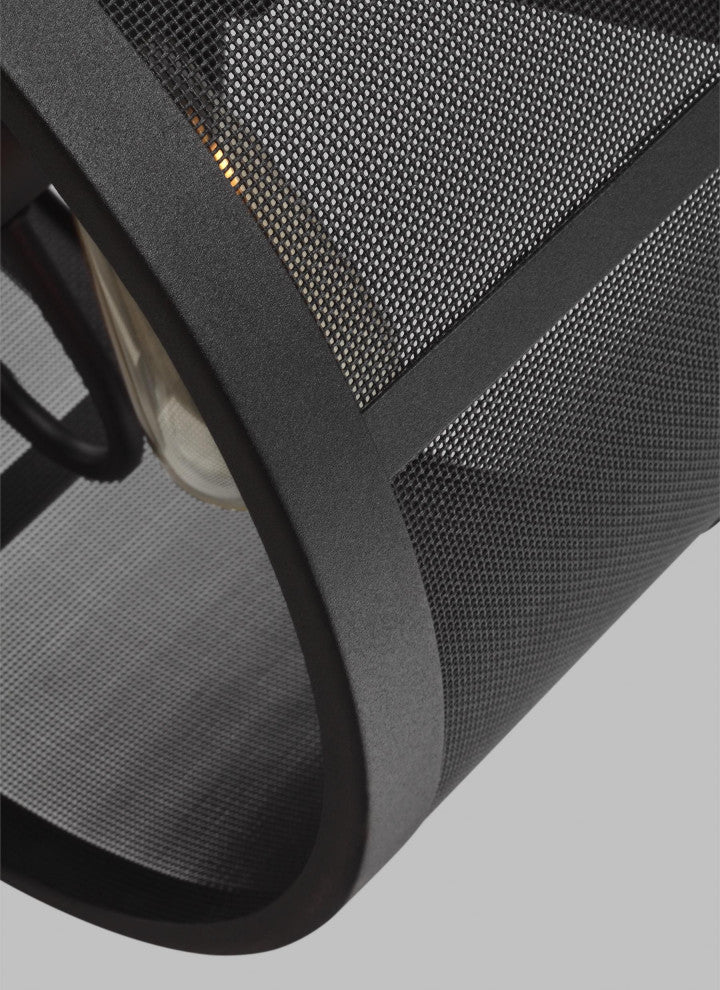 Gereon 2-Lgiht Semi-Flush Convertible Pendant, Black