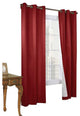Thermalogic Weather Cotton Fabric Grommet Top Window Panel Pair Burgundy