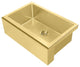 Noah Plus 16 Gauge Single Bowl Undermount Sink Set, Brass