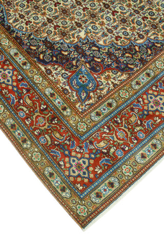 Fine Vintage Distressed Colby Ivory/Red Rug, 6'6x9'8