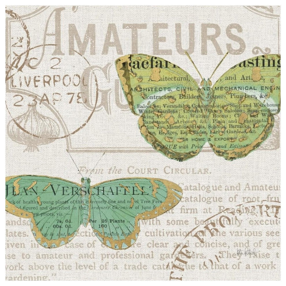"Bookshelf Botanical IX" Digital Paper Print by Katie Pertiet, 38"x38"
