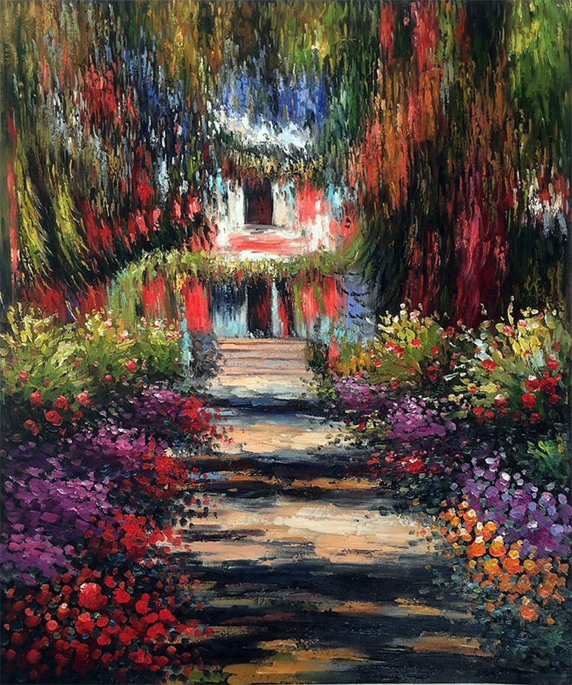 Garden Path at Giverny, 20x24, Unframed Loose Canvas